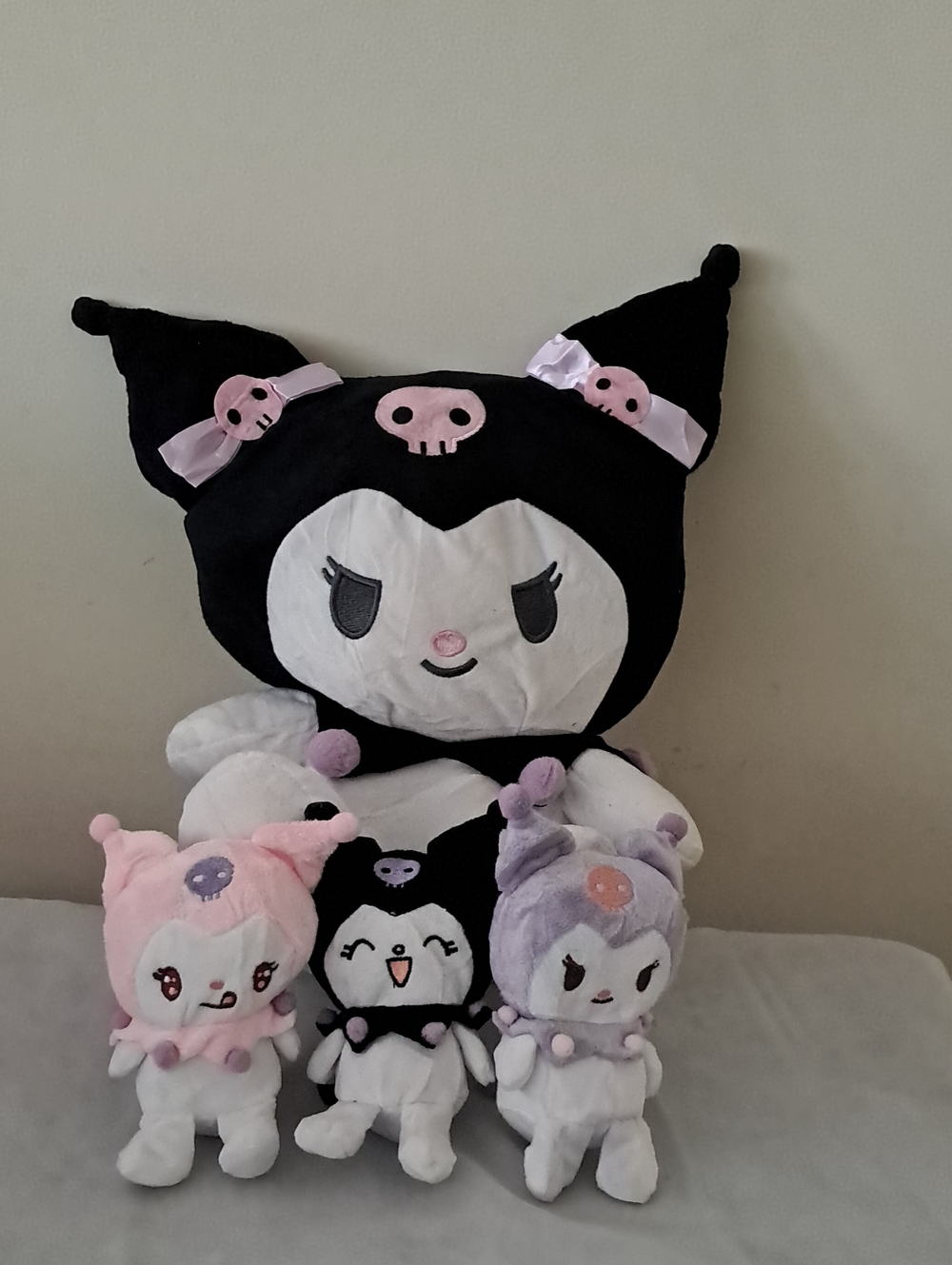 Kuromi Plush Doll & Trio - Black, Pink, Lavender